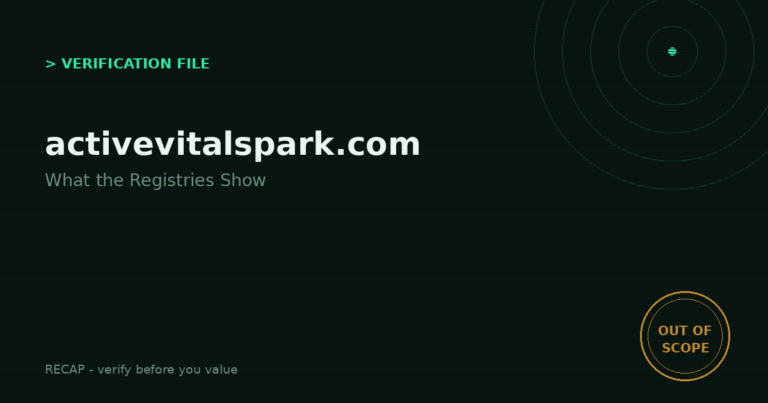 Activevitalspark.com: Verification File - Health-Sounding Is Not Medical