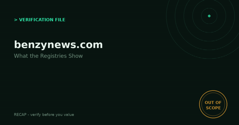 Benzynews.com: Verification File - News-Styled Is Not a Newsroom