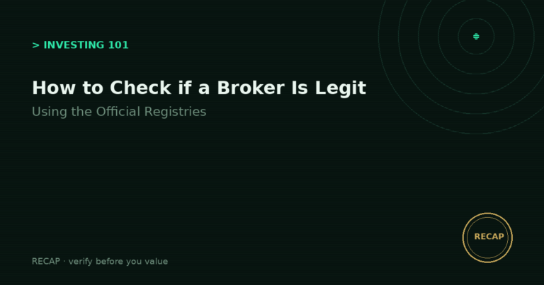 How to Check if a Broker Is Legit (Using the Official Registries)