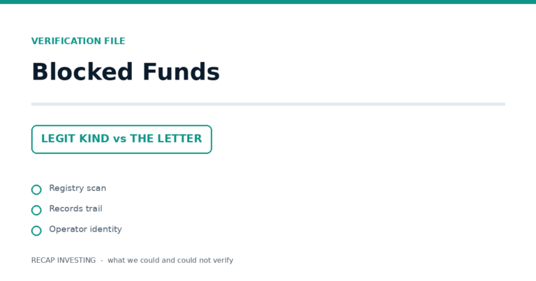 Blocked Funds: The Legitimate Kind vs the Letter That Should Alarm You