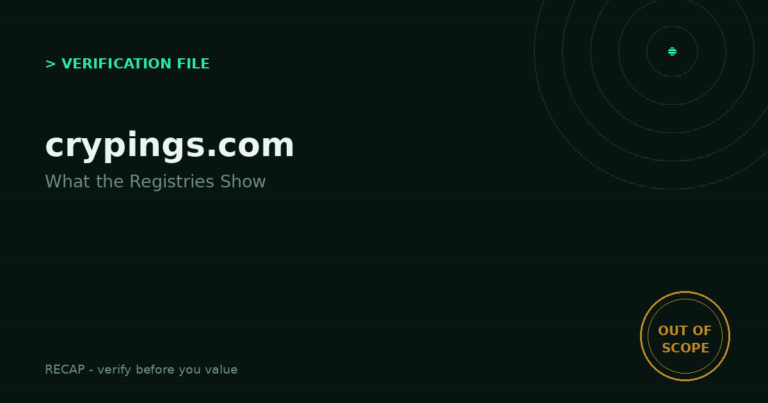 Crypings.com: Verification File - Crypto Content Is Not a Crypto Platform