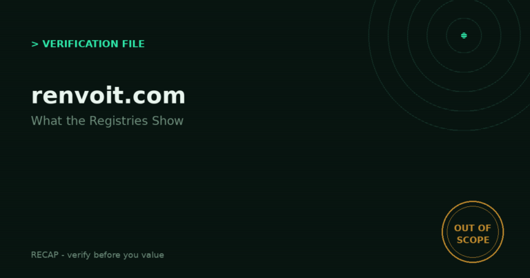 Renvoit Com: Verification File — File Sharing, Not Fund Transfer