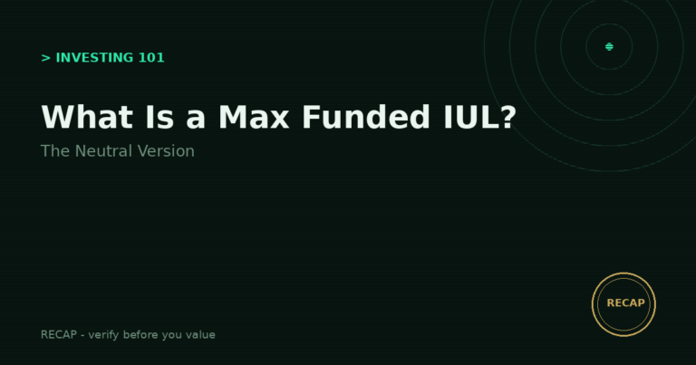 What Is a Max Funded IUL? The Neutral Version