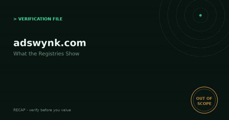 Adswynk.com: Verification File - Ad-Network-Sounding Is Not an Ad Network
