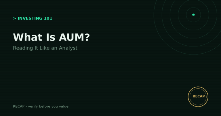 What Is AUM? Reading Assets Under Management Like an Analyst