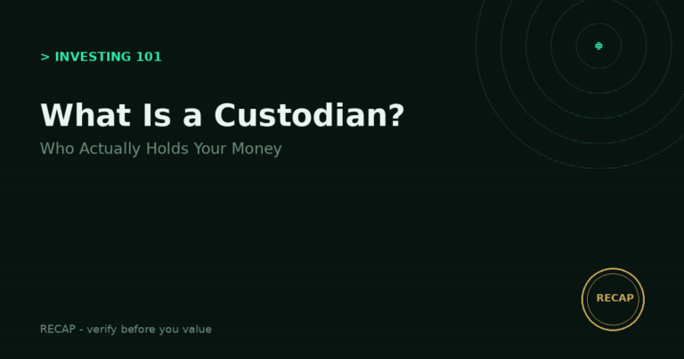 What Is a Custodian? The Company That Actually Holds Your Money