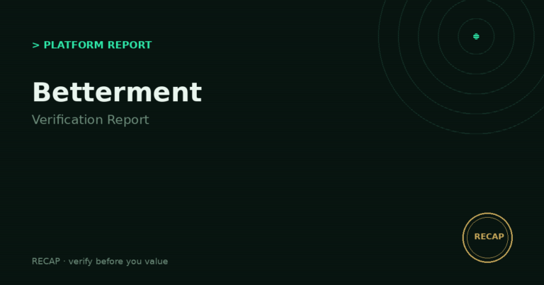 Betterment: Verification Report — What the Registries Show